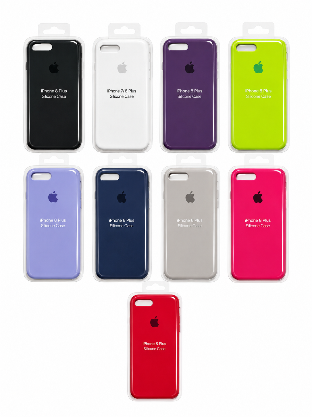 قاب سیلیکونی iPhone 8 plus زیربسته 