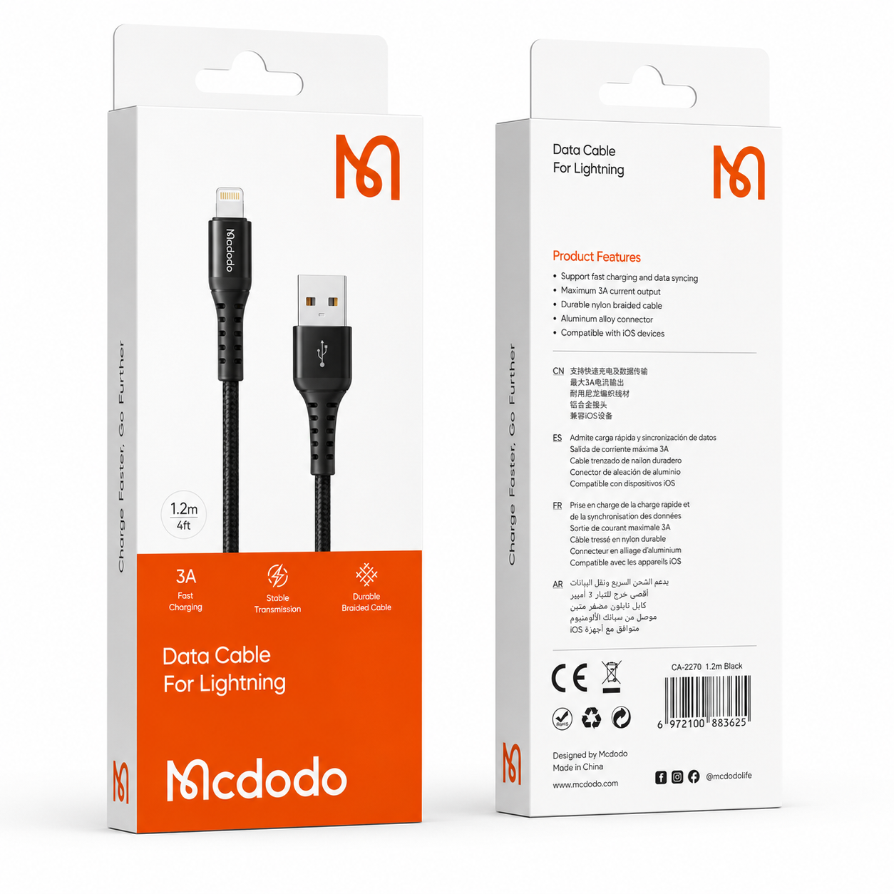 کابل تبدیل USB به لایتنینگ مک دودو مدل CA-2261 طول2 متر